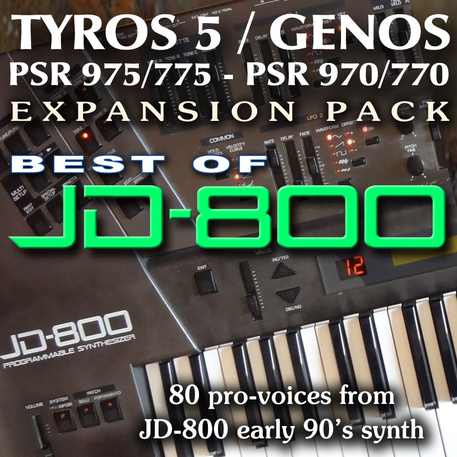 Expansion Pack for Yamaha arrangers with sounds from Roland JD-800