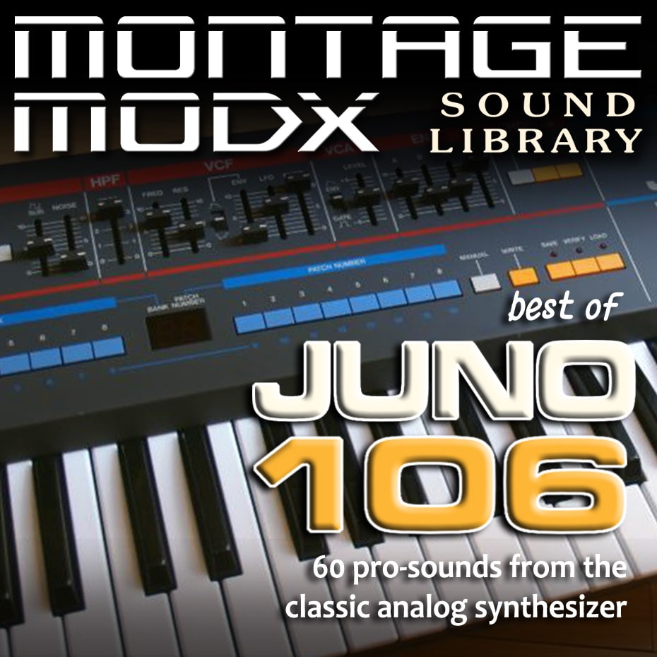 Expansion Sound Library for Yamaha MONTAGE 6/7/8 - MODX 6/7/8 with Roland Juno-106 Analog Synthesizer