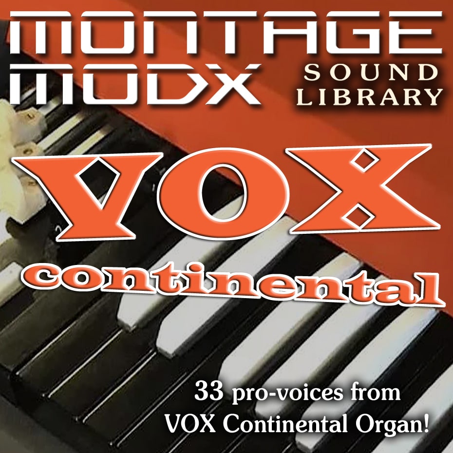 Expansion Sound Library for Yamaha MONTAGE M/Plus/6/7/8 - MODX Plus/6/7/8 with VOX Continental COMBO ORGAN sounds