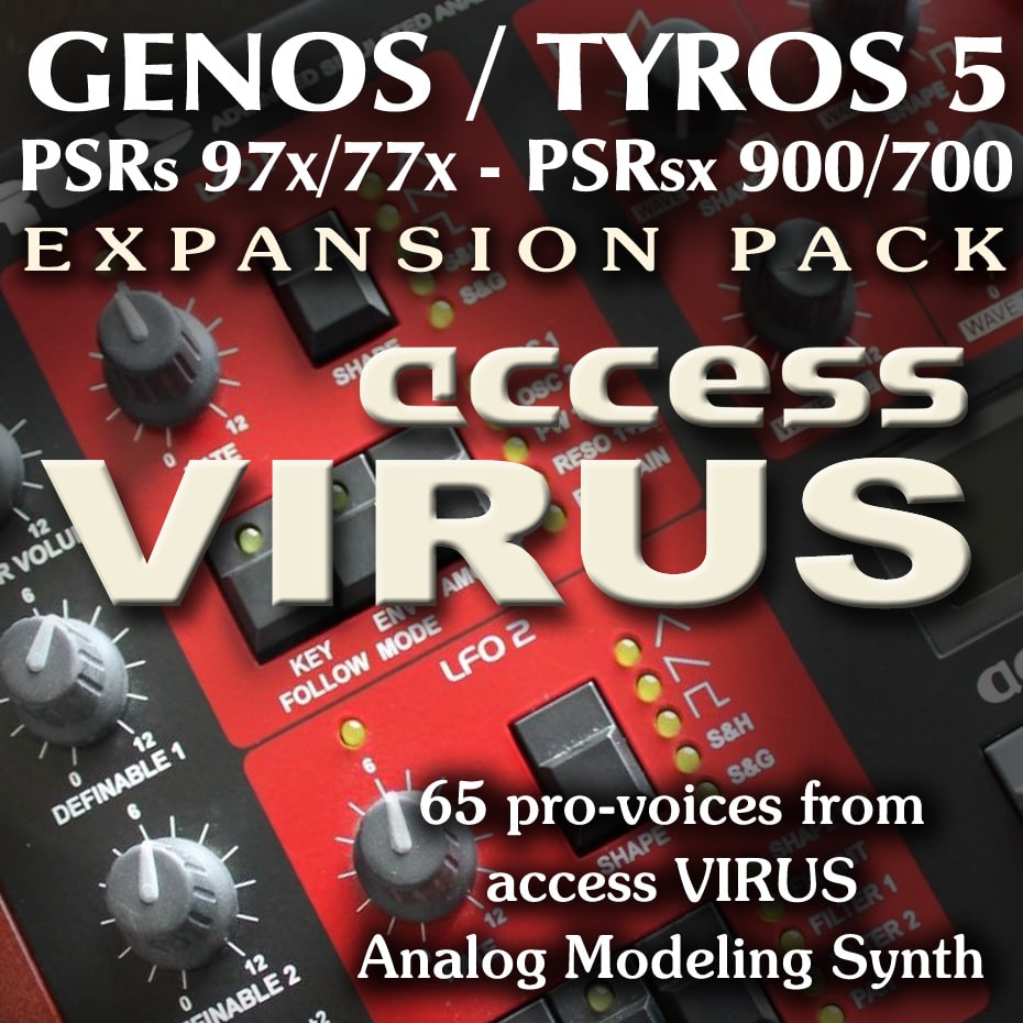 Expansion Pack for Yamaha Arranger with sounds from Acces Virus Synthesizer